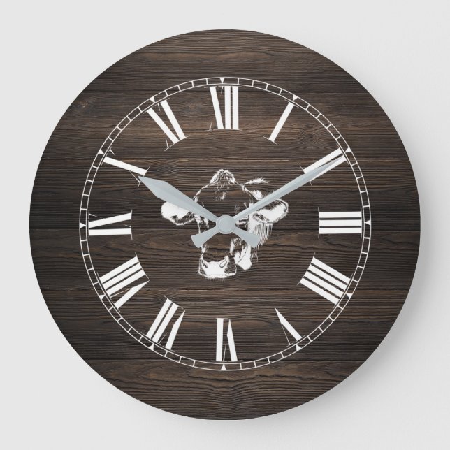 RELOJ REDONDO GRANDE COW ROUND CLOCK (Anverso)