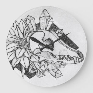 Reloj Redondo Grande Coyote de cristal