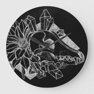 Reloj Redondo Grande Coyote de cristal invertido
