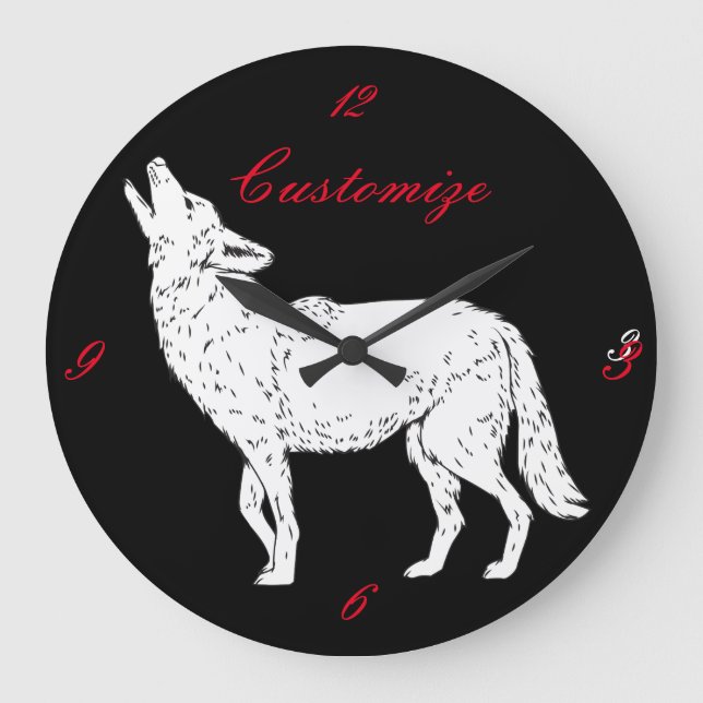 Reloj Redondo Grande Coyote Howling Thunder_Cove (Anverso)