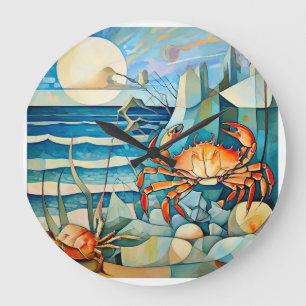 Reloj Redondo Grande Crab Serenade