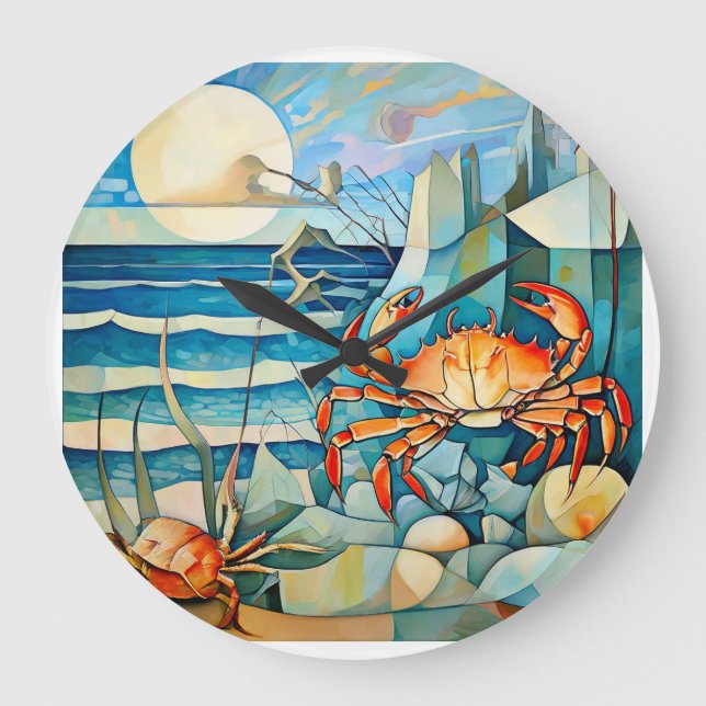 Reloj Redondo Grande Crab Serenade (Anverso)
