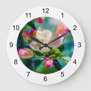 Reloj Redondo Grande Crabapple flower and buds