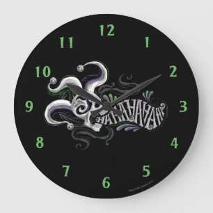 Reloj Redondo Grande Cráneo del comodín del pelotón el   del suicidi