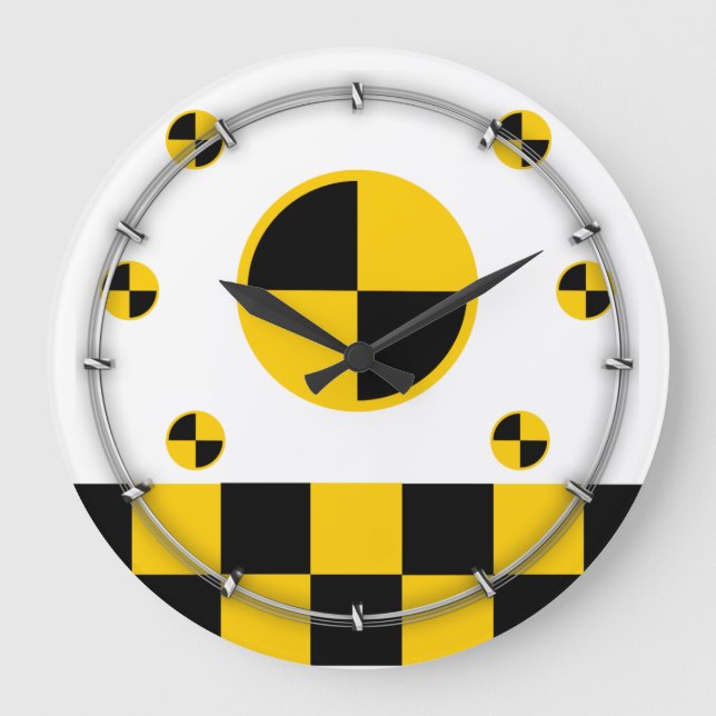 Reloj Redondo Grande Crash Test Markers Bold Style (Anverso)