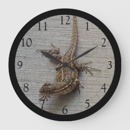 Reloj Redondo Grande Crawling Lizard Black Edge Large Clock