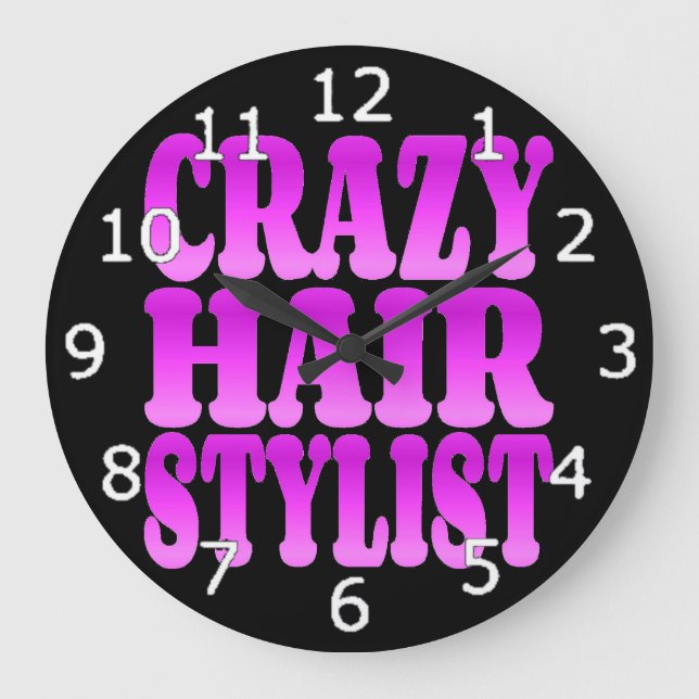 Reloj Redondo Grande Crazy Hair Stylist (Anverso)