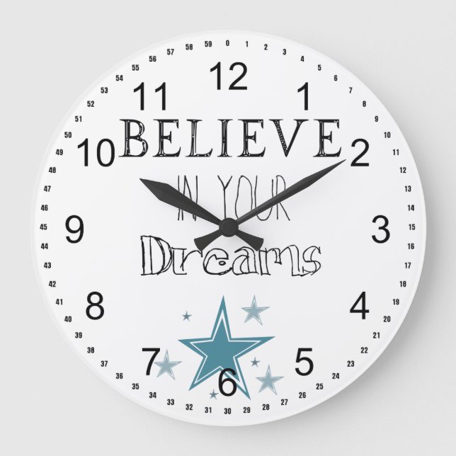 Reloj Redondo Grande Crea en sus sueños (Anverso)