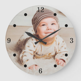 Reloj Redondo Grande Crea tu propia foto de bebé