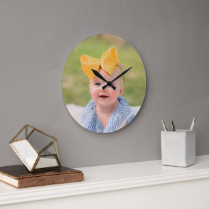 Reloj Redondo Grande Crea tu propia foto de niños bebé