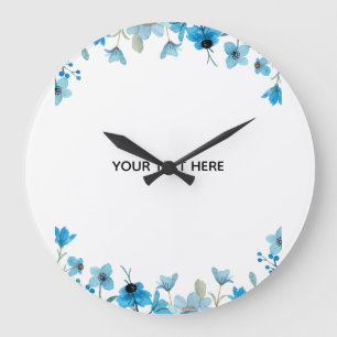 Reloj Redondo Grande Crea tu propio borde floral colorido 