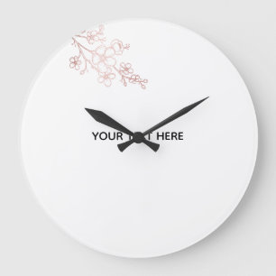 Reloj Redondo Grande Crea tu propio elegante blanco
