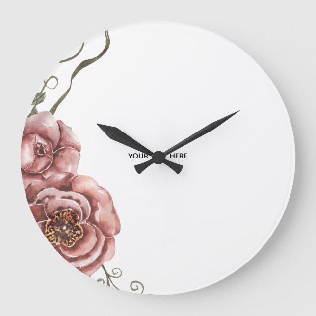 Reloj Redondo Grande Crea tu propio floral  (Anverso)
