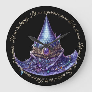 Reloj Redondo Grande Crea tu propio Gorra de brujas de dragón pelado co