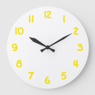 Reloj Redondo Grande Crea tu propio número de oro amarillo
