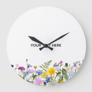 Reloj Redondo Grande Crea tus propias flores coloridas