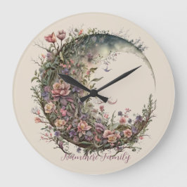 Reloj Redondo Grande Crea tus propias rosas románticas florales de luna