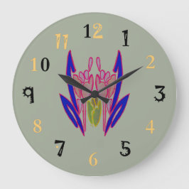 Reloj Redondo Grande Crea tus propios colores Floral de alta calidad pa