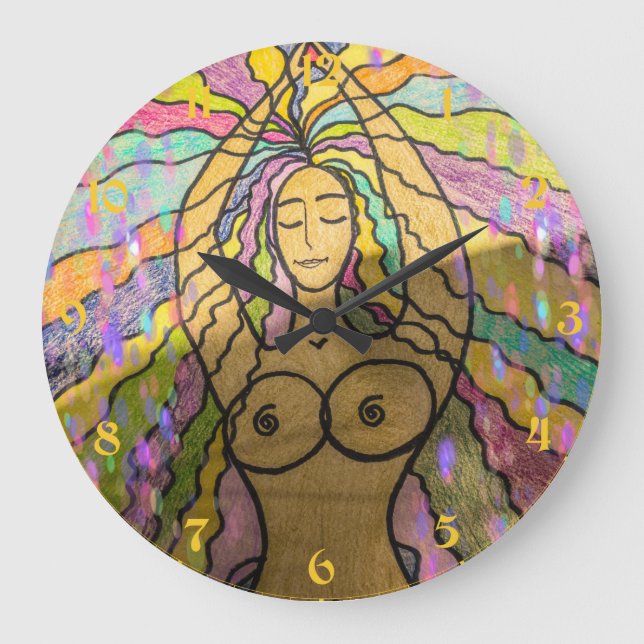 Reloj Redondo Grande Creación de arte moderno (Anverso)