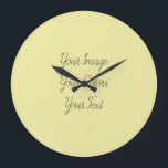 Reloj Redondo Grande Crear el propio<br><div class="desc">Crea tu propio personalizado,  suministros de recepción de bodas personalizados,  decoración,  favores,  regalos y más!</div>