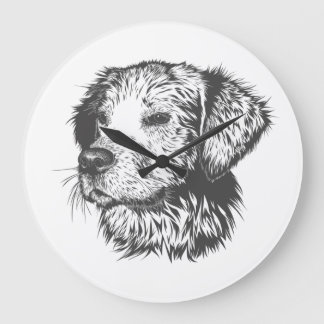 Reloj Redondo Grande Create Your Own Pet Dog Customized