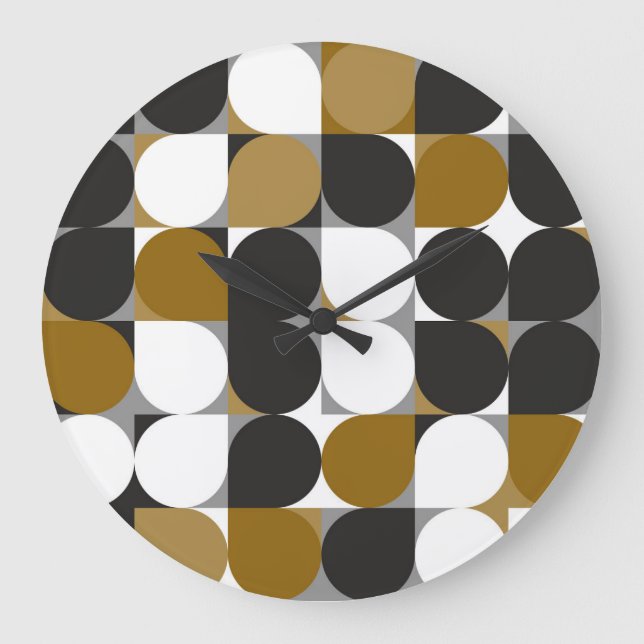 Reloj Redondo Grande Creatividad geométrica: diseño de patrones sin bri (Anverso)