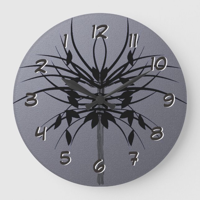 Reloj Redondo Grande Crecimiento - dé vuelta detrás al tiempo al revés (Anverso)