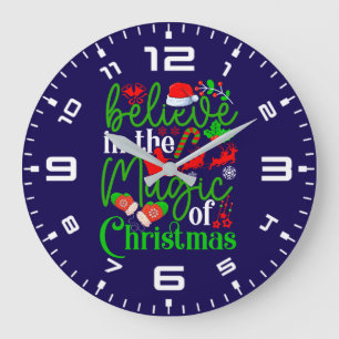 Reloj Redondo Grande Cree en la magia de la Navidad-82307