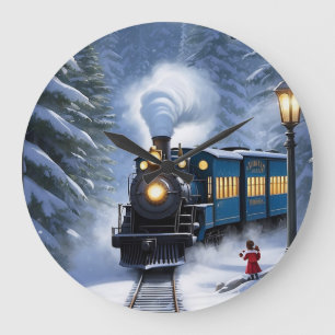 Reloj Redondo Grande Cree - Tren Polar Express