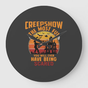 Reloj Redondo Grande Creepshow Halloween Zombie Casa Embrujada Atardece