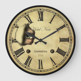 Reloj Redondo Grande Creepy Paris Hotel Personalized