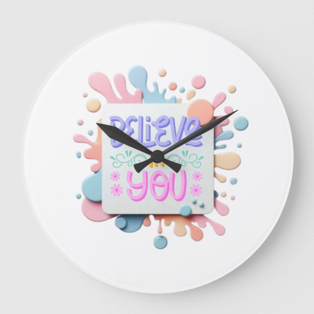 Reloj Redondo Grande Creer en ti (Anverso)