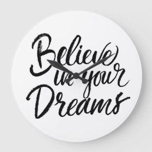 Reloj Redondo Grande Creer en tus sueños