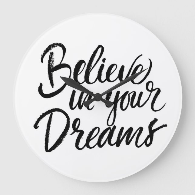 Reloj Redondo Grande Creer en tus sueños (Anverso)