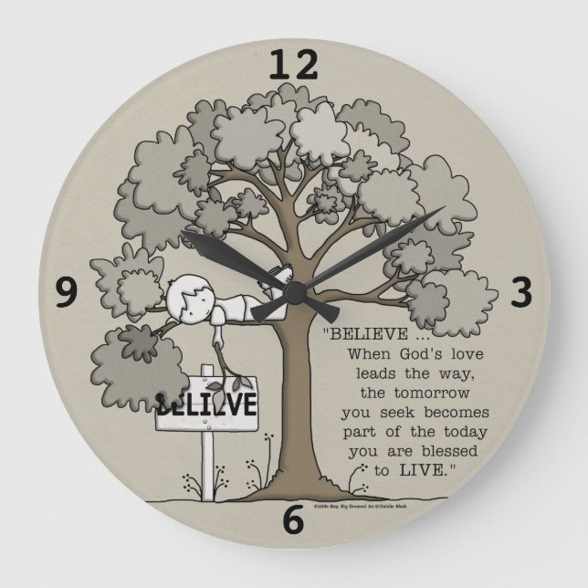 RELOJ REDONDO GRANDE CREER PARA VIVIR (Anverso)