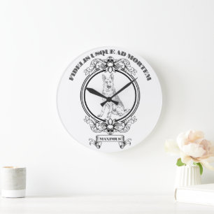 Reloj Redondo Grande Crest de Pastor Alemán Vintage Personalizado - Dar