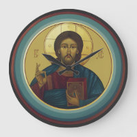 Cristo Pantocrátor bizantino Arte de mosaico redon