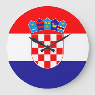 Reloj Redondo Grande Croatia Flag