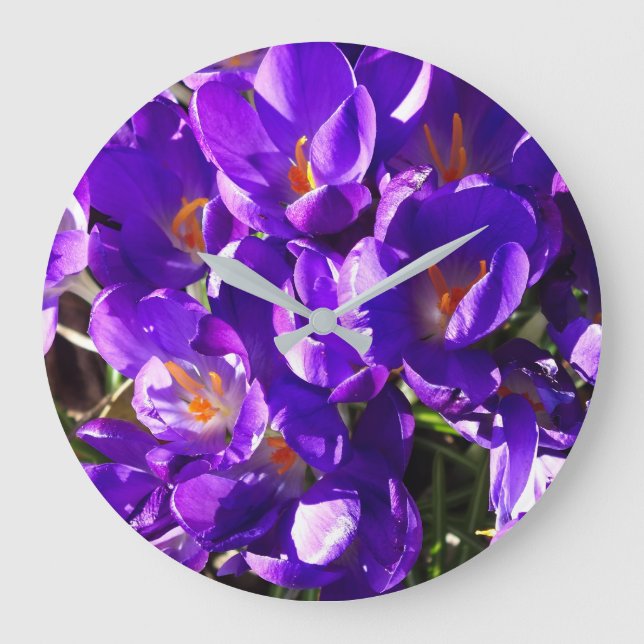 RELOJ REDONDO GRANDE CROCUS DE PRIMAVERA (Anverso)