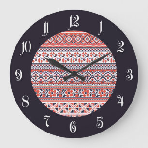 Reloj Redondo Grande Cross-stitch design Patterns