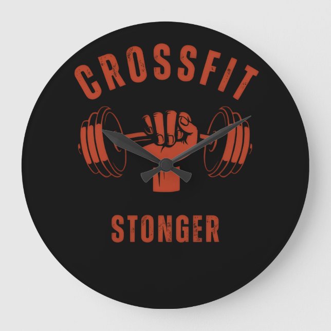 Reloj Redondo Grande CrossFit Stronger--Power & Strength Mindset (Anverso)