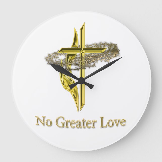 Reloj Redondo Grande Cruces cristianas (Anverso)