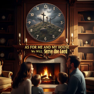 Reloj Redondo Grande Cruces de Jesús en la colina del Calvario