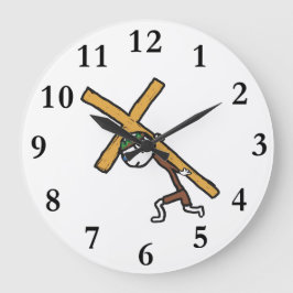 Reloj Redondo Grande Crucifijo