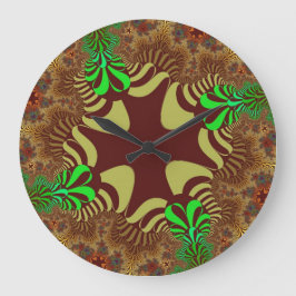 Reloj Redondo Grande Cruz de bronce