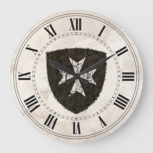 Reloj Redondo Grande Cruz de Hospitaller de los caballeros, apenada
