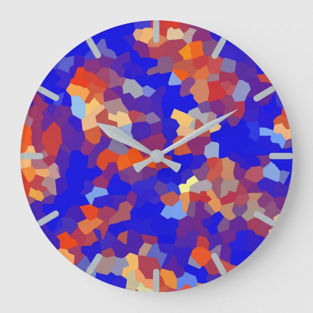Reloj Redondo Grande Crystal Abstract Pattern (Anverso)
