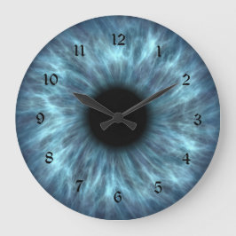 Reloj Redondo Grande Crystal Blue Eyeball