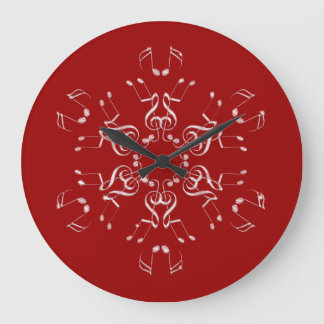 Reloj Redondo Grande Crystal Musical Snowflake