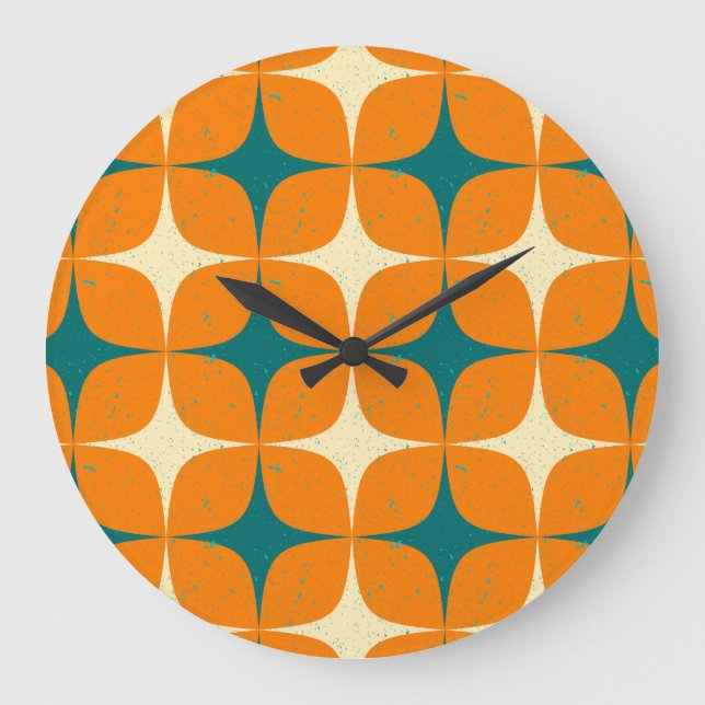 Reloj Redondo Grande Cuadrados Vintage (Anverso)